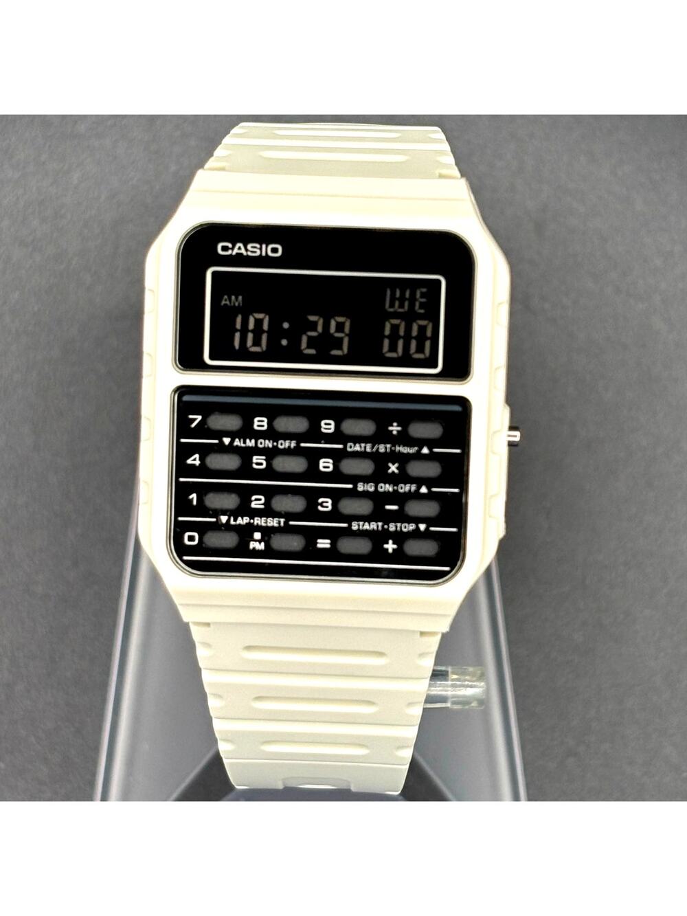 Casio CA53WF-8B Data Bank Retro Calculator Vintage White Resin Digital Watch